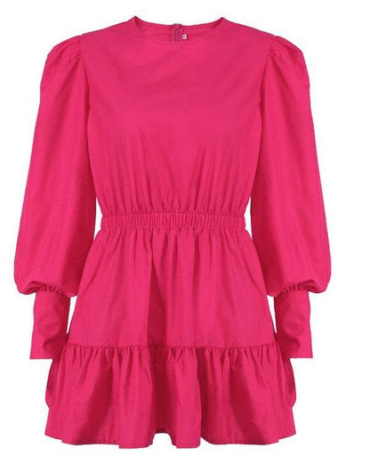 Round Neck Lantern Sleeve Dress - Shop Style & More | Fresh Looks, Everyday Deals & Free Shipping