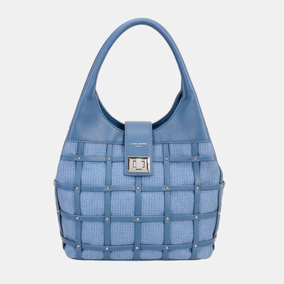 David Jones Rivet Decor Handbag Blue One Size Bags