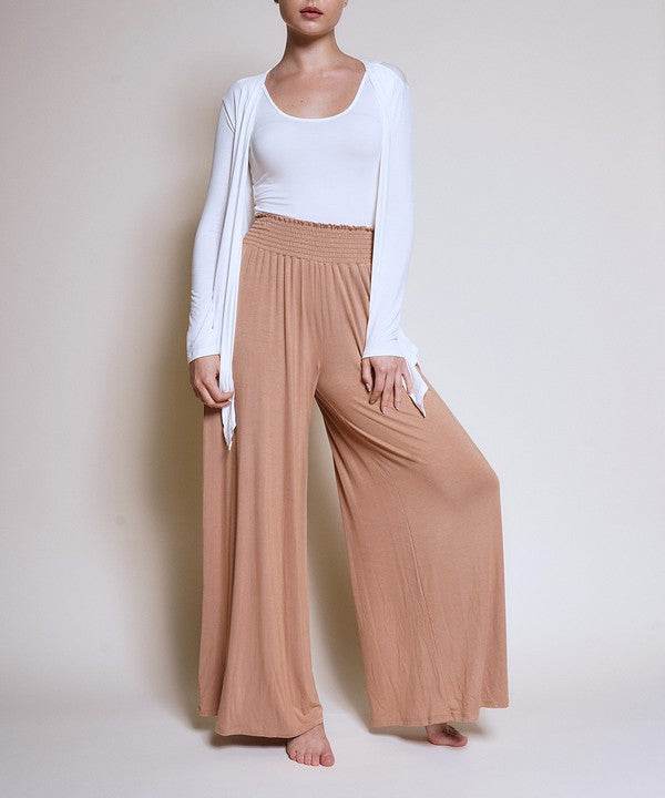 SMOCK ELASTIC WAIST MAXI PALAZZO - Shop Style & More | Fresh Looks, Everyday Deals & Free Shipping