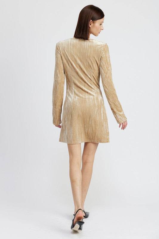 LONG SLEEVE MINI SUEDE DRESS - Shop Style & More | Fresh Looks, Everyday Deals & Free Shipping