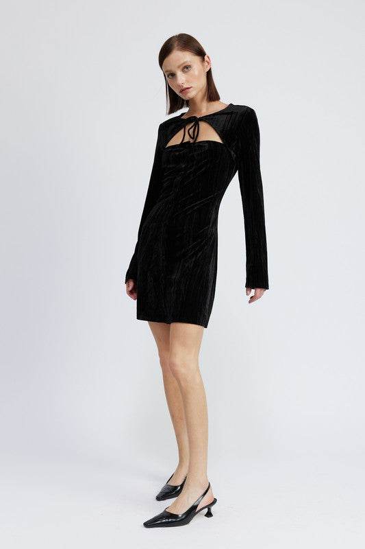 LONG SLEEVE MINI SUEDE DRESS - Shop Style & More | Fresh Looks, Everyday Deals & Free Shipping