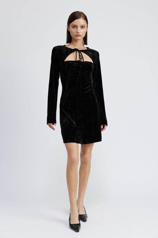 LONG SLEEVE MINI SUEDE DRESS - Shop Style & More | Fresh Looks, Everyday Deals & Free Shipping