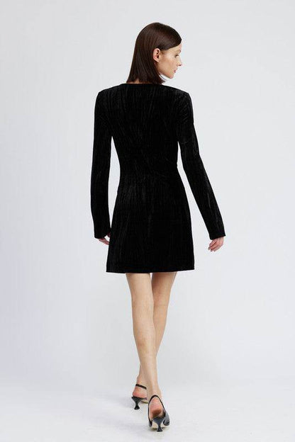 LONG SLEEVE MINI SUEDE DRESS - Shop Style & More | Fresh Looks, Everyday Deals & Free Shipping