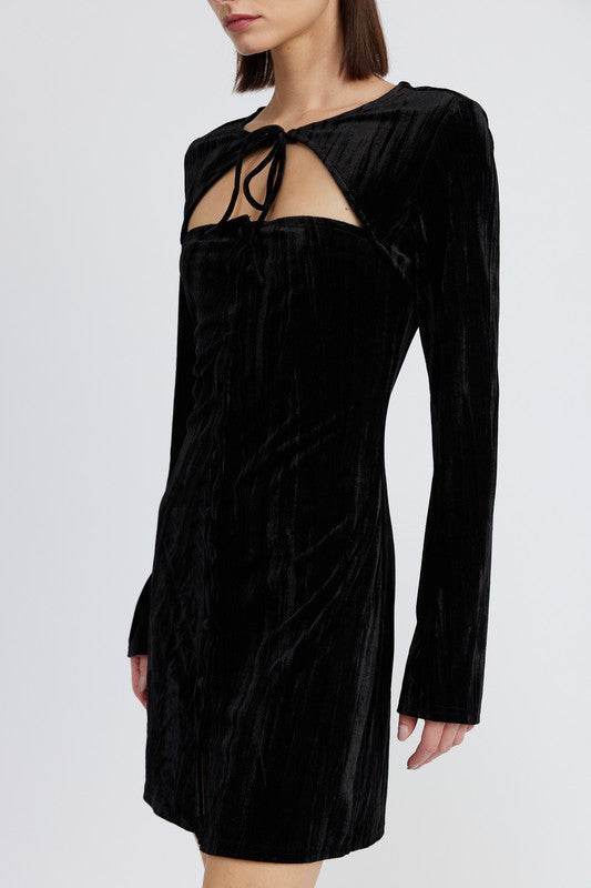 LONG SLEEVE MINI SUEDE DRESS - Shop Style & More | Fresh Looks, Everyday Deals & Free Shipping