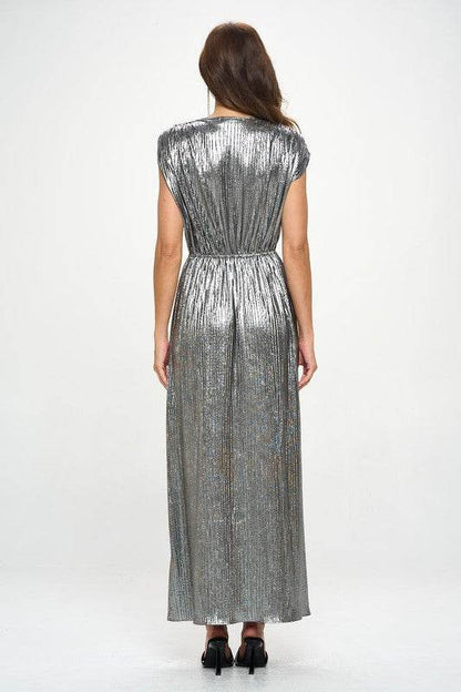Made in USA Sleeveless Metallic Maxi Dress - Shop Style & More | Fresh Looks, Everyday Deals & Free Shipping