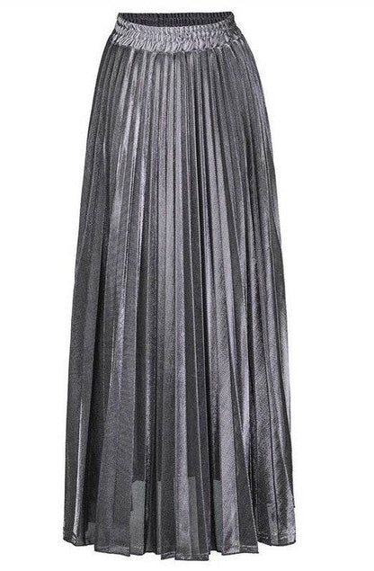 Metallic Pleated Maxi Skirt - Shop Style & More | Fresh Looks, Everyday Deals & Free Shipping