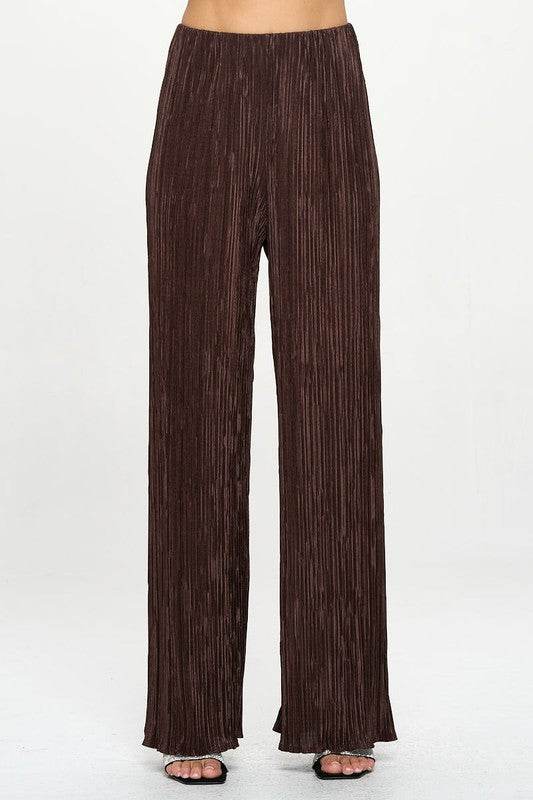 Made in USA Vibrant Plisse Lined Straight Pants - Shop Style & More | Fresh Looks, Everyday Deals & Free Shipping
