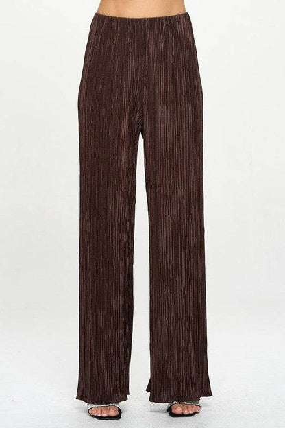 Made in USA Vibrant Plisse Lined Straight Pants - Shop Style & More | Fresh Looks, Everyday Deals & Free Shipping