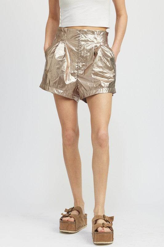 PAPERBAG METALLIC SHORTS - Shop Style & More | Fresh Looks, Everyday Deals & Free Shipping