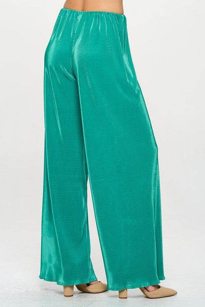 Made in USA Vibrant Plisse Lined Straight Pants - Shop Style & More | Fresh Looks, Everyday Deals & Free Shipping