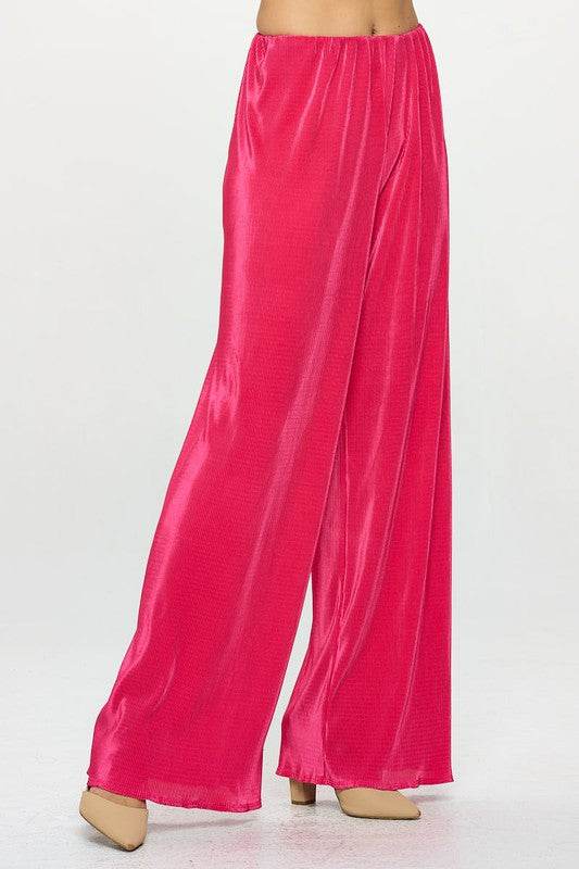 Made in USA Vibrant Plisse Lined Straight Pants - Shop Style & More | Fresh Looks, Everyday Deals & Free Shipping