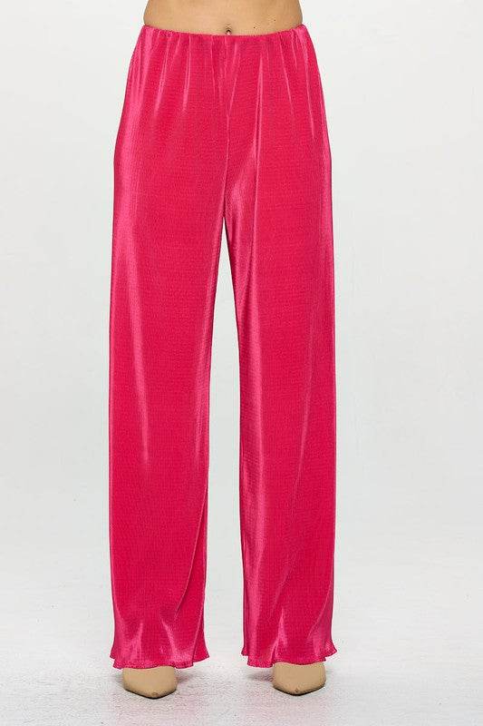 Made in USA Vibrant Plisse Lined Straight Pants - Shop Style & More | Fresh Looks, Everyday Deals & Free Shipping