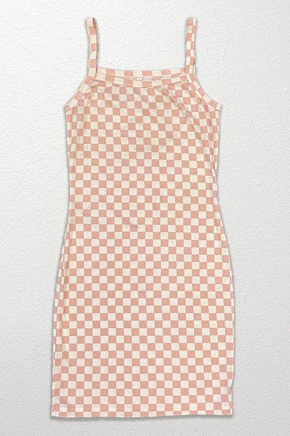 Checkered rib knit tank top dress - Shop Style & More | Fresh Looks, Everyday Deals & Free Shipping
