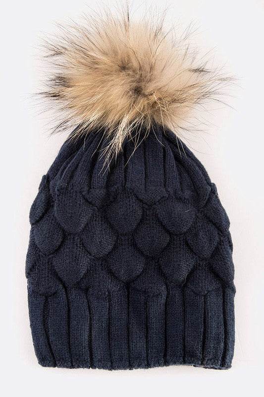 EMMEZ Raccoon Fur Raised Knit Soft Beanies - Shop Style & More | Fresh Looks, Everyday Deals & Free Shipping