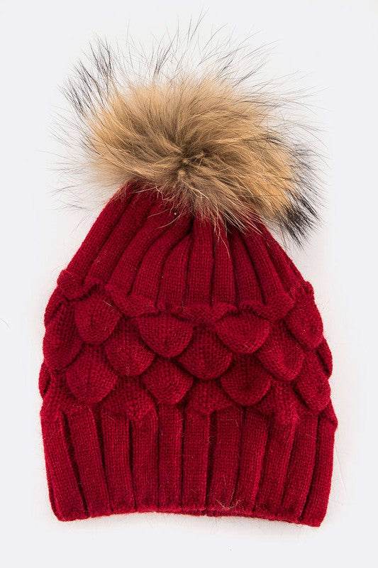 EMMEZ Raccoon Fur Raised Knit Soft Beanies - Shop Style & More | Fresh Looks, Everyday Deals & Free Shipping