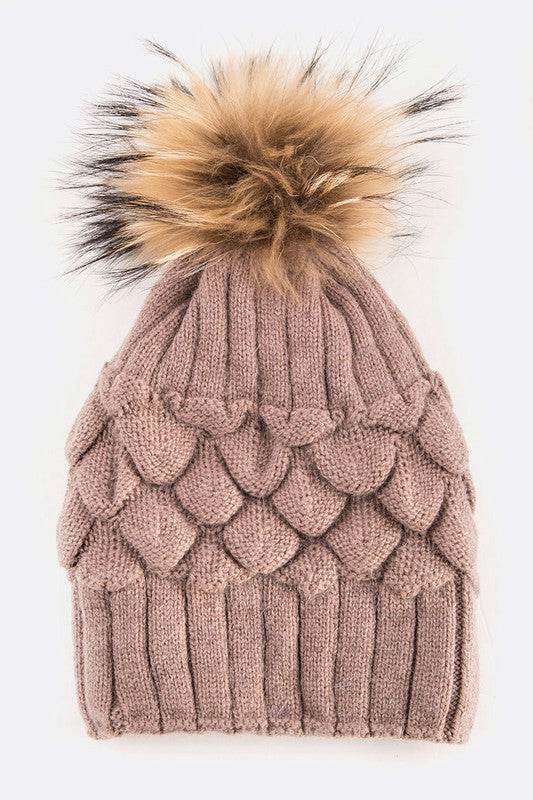 EMMEZ Raccoon Fur Raised Knit Soft Beanies - Shop Style & More | Fresh Looks, Everyday Deals & Free Shipping