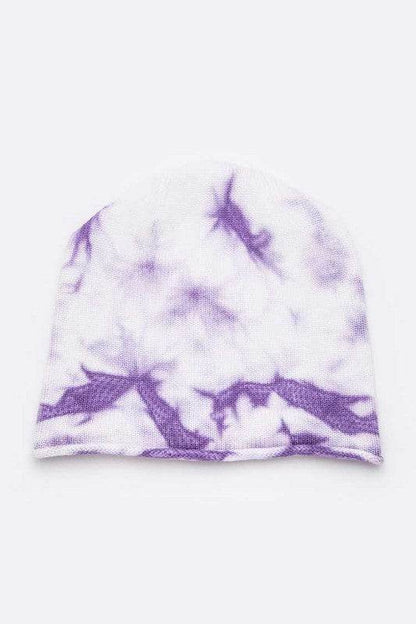 Cotton Tie Dyed Soft Knit Roll Edge Beanie - Shop Style & More | Fresh Looks, Everyday Deals & Free Shipping