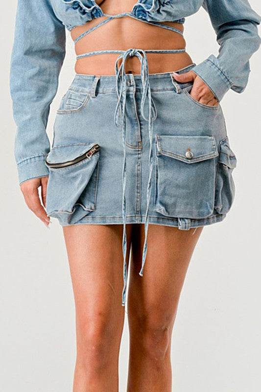 Denim Daze Wrap Skirt - Shop Style & More | Fresh Looks, Everyday Deals & Free Shipping