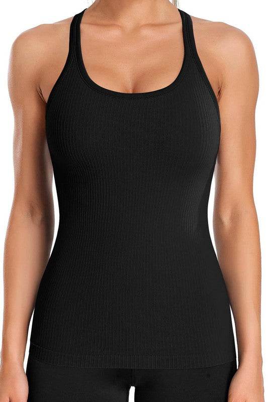 Ribbed Workout Tank Tops with Built in Bra - Shop Style & More | Fresh Looks, Everyday Deals & Free Shipping