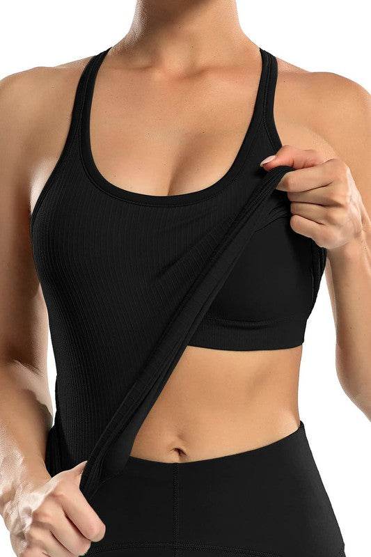 Ribbed Workout Tank Tops with Built in Bra - Shop Style & More | Fresh Looks, Everyday Deals & Free Shipping