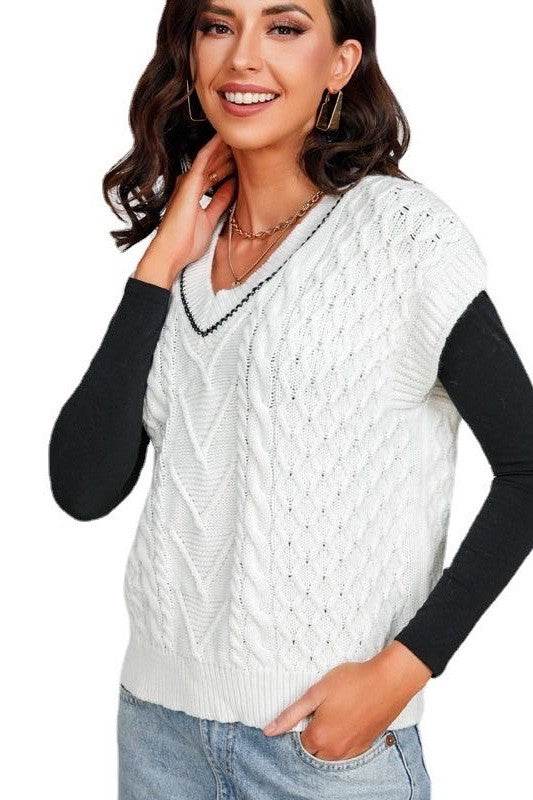 Cropped knit sweater vest - Shop Style & More | Fresh Looks, Everyday Deals & Free Shipping