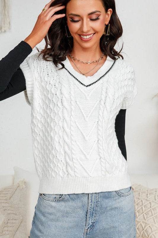 Cropped knit sweater vest - Shop Style & More | Fresh Looks, Everyday Deals & Free Shipping