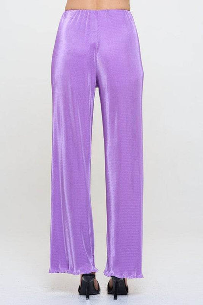 Made in USA Vibrant Plisse Lined Straight Pants - Shop Style & More | Fresh Looks, Everyday Deals & Free Shipping
