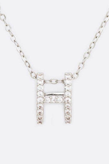 CZ H Logo Letter Pendant Necklace - Shop Style & More | Fresh Looks, Everyday Deals & Free Shipping