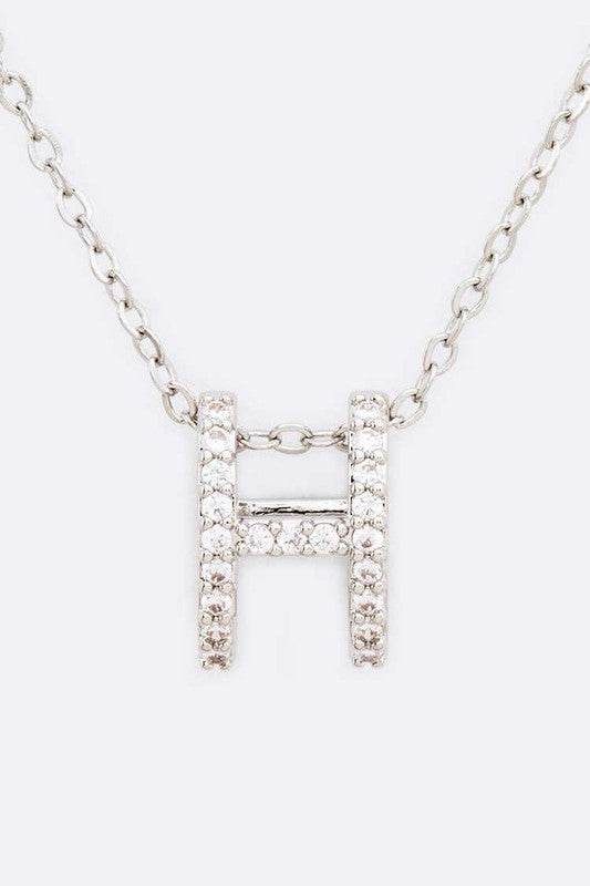 CZ H Logo Letter Pendant Necklace - Shop Style & More | Fresh Looks, Everyday Deals & Free Shipping