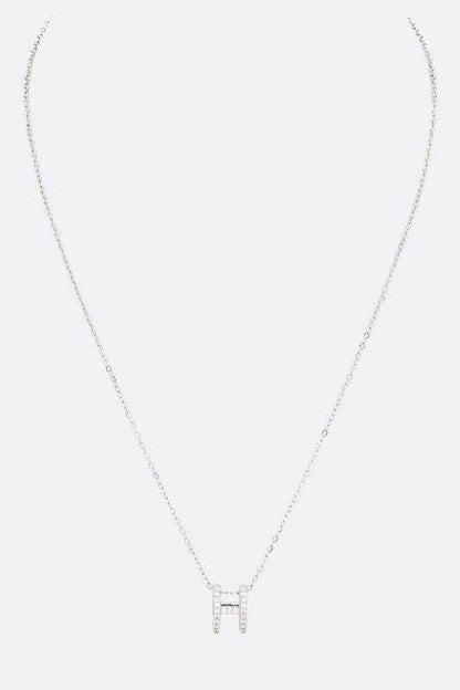CZ H Logo Letter Pendant Necklace - Shop Style & More | Fresh Looks, Everyday Deals & Free Shipping