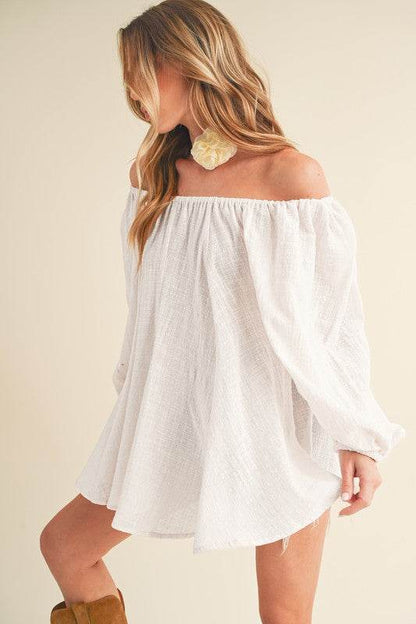 Nately Off Shoulder Tunic Dress - Shop Style & More | Fresh Looks, Everyday Deals & Free Shipping