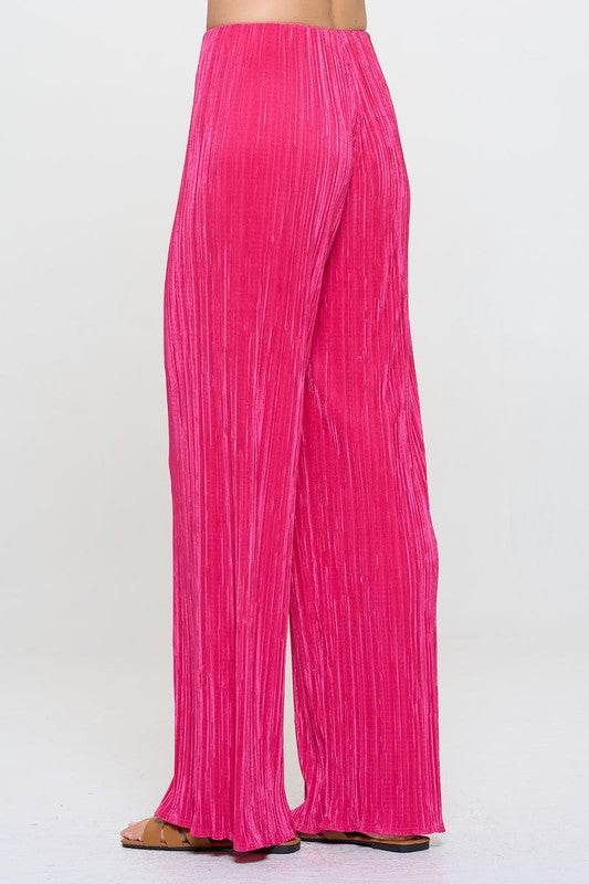 Made in USA Vibrant Plisse Lined Straight Pants - Shop Style & More | Fresh Looks, Everyday Deals & Free Shipping