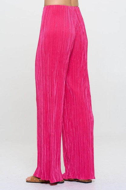 Made in USA Vibrant Plisse Lined Straight Pants - Shop Style & More | Fresh Looks, Everyday Deals & Free Shipping