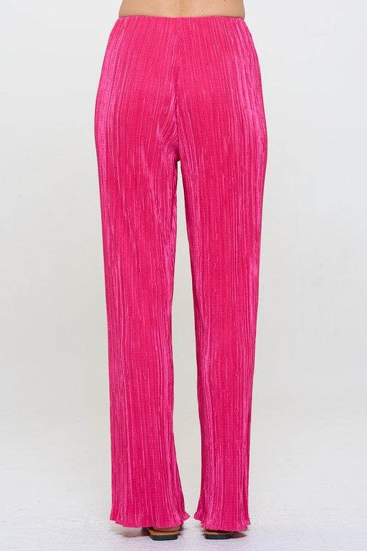 Made in USA Vibrant Plisse Lined Straight Pants - Shop Style & More | Fresh Looks, Everyday Deals & Free Shipping