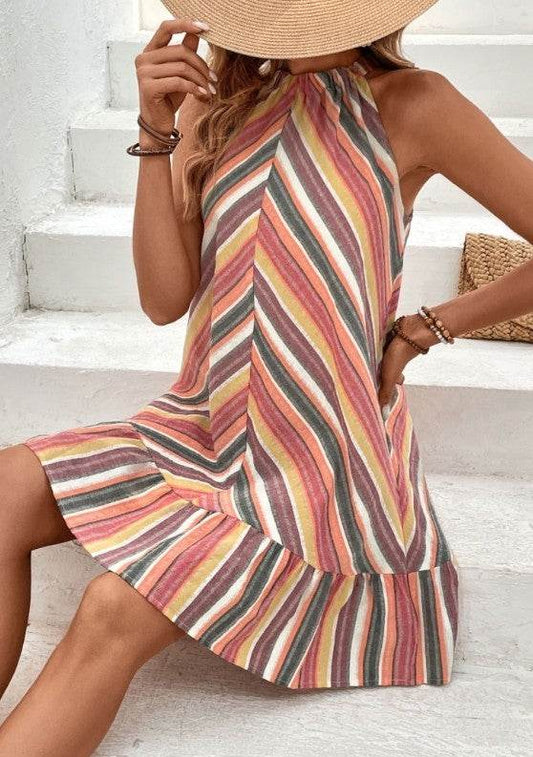 Striped halter dress - Shop Style & More | Fresh Looks, Everyday Deals & Free Shipping