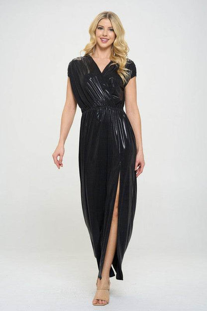 Made in USA Sleeveless Metallic Maxi Dress - Shop Style & More | Fresh Looks, Everyday Deals & Free Shipping