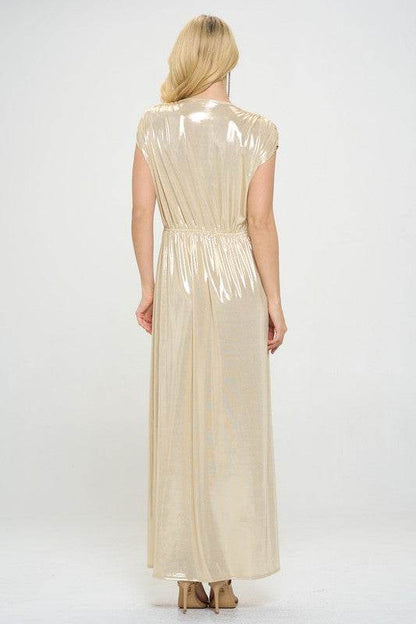 Made in USA Sleeveless Metallic Maxi Dress - Shop Style & More | Fresh Looks, Everyday Deals & Free Shipping