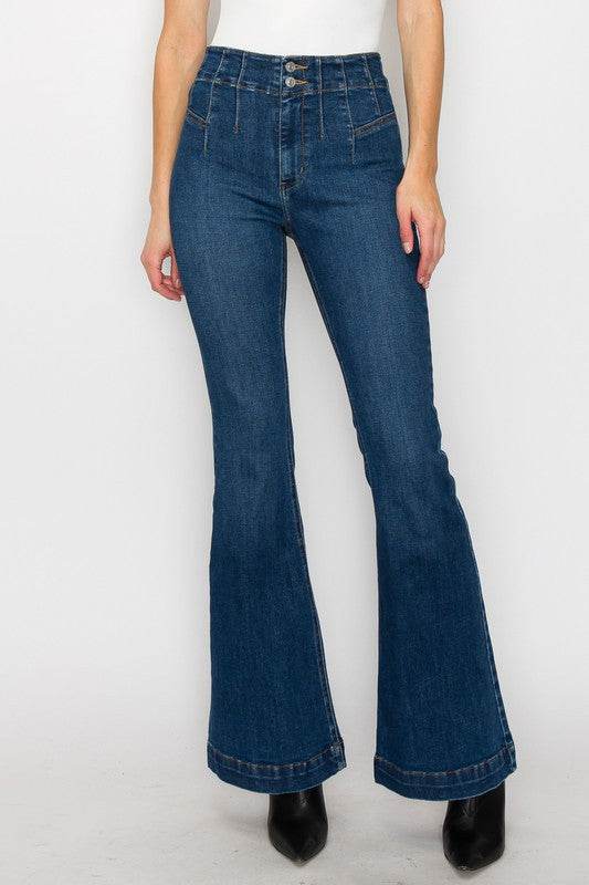 PLUS SIZE - HIGH RISE MODERN FLARE JEANS - Shop Style & More | Fresh Looks, Everyday Deals & Free Shipping