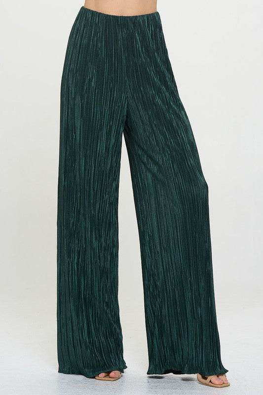 Made in USA Vibrant Plisse Lined Straight Pants - Shop Style & More | Fresh Looks, Everyday Deals & Free Shipping