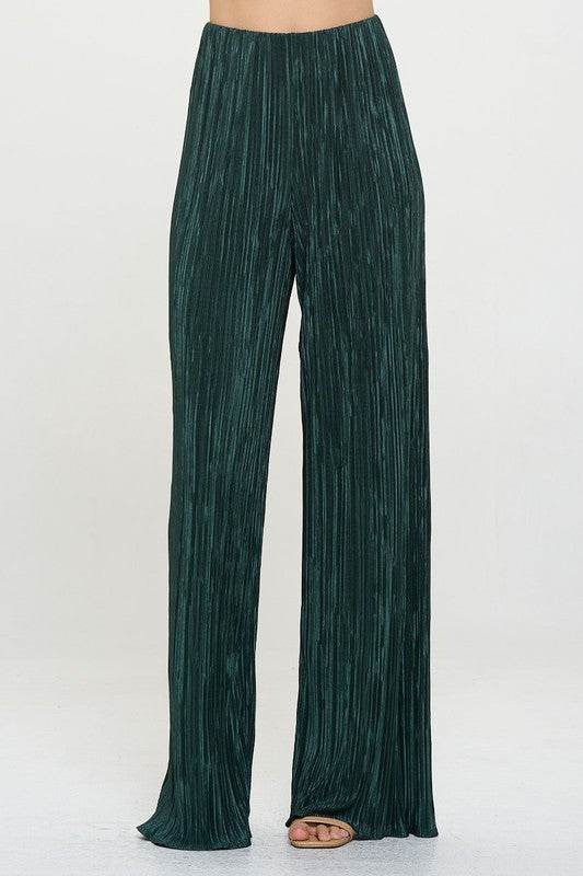 Made in USA Vibrant Plisse Lined Straight Pants - Shop Style & More | Fresh Looks, Everyday Deals & Free Shipping