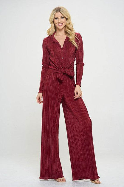 Made in USA Vibrant Plisse Lined Straight Pants - Shop Style & More | Fresh Looks, Everyday Deals & Free Shipping
