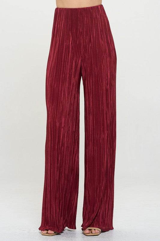 Made in USA Vibrant Plisse Lined Straight Pants - Shop Style & More | Fresh Looks, Everyday Deals & Free Shipping