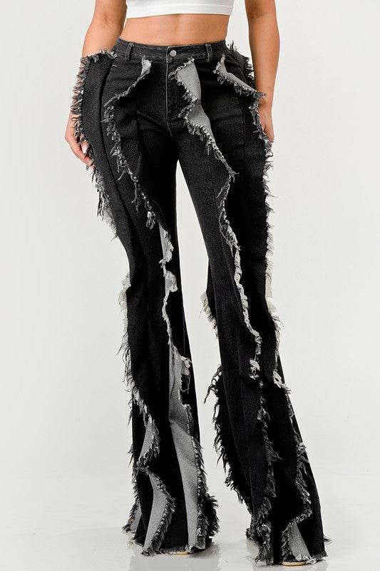 Distressed Denim Frill Jeans - Shop Style & More | Fresh Looks, Everyday Deals & Free Shipping