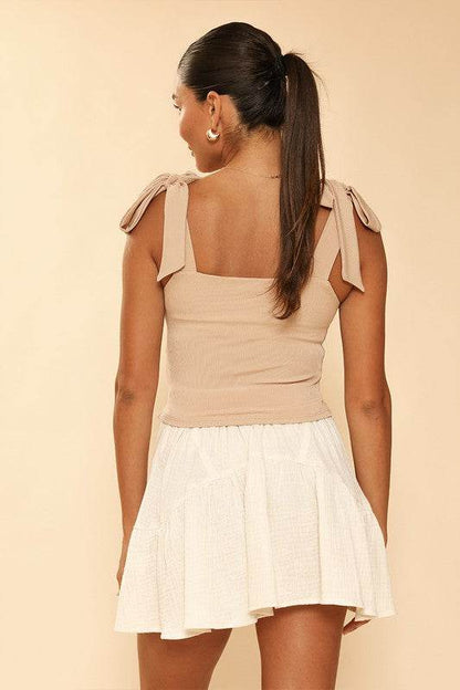Ribbed knit tie tank - Shop Style & More | Fresh Looks, Everyday Deals & Free Shipping