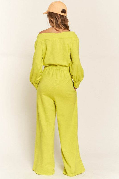 ONE SHOULDER TERRY JUMPSUIT - Shop Style & More | Fresh Looks, Everyday Deals & Free Shipping