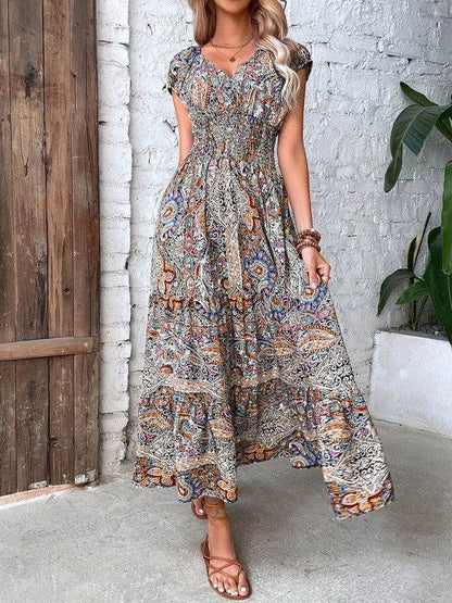 Floral V Neck Dress - Shop Style & More | Fresh Looks, Everyday Deals & Free Shipping