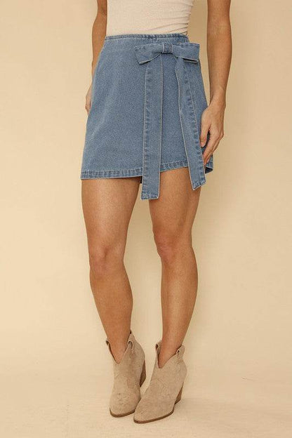 Asymmetrical denim bow skirt - Shop Style & More | Fresh Looks, Everyday Deals & Free Shipping