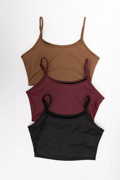 Strap Faux Leather Crop Cami Top - Shop Style & More | Fresh Looks, Everyday Deals & Free Shipping