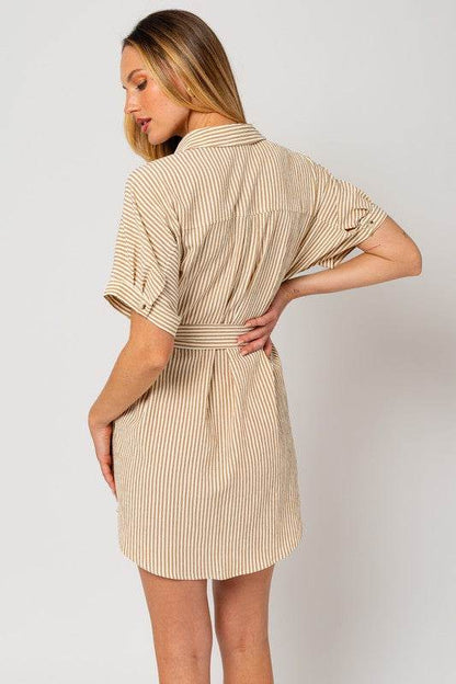 Half Sleeve Button Down Shirt Dress - Shop Style & More | Fresh Looks, Everyday Deals & Free Shipping
