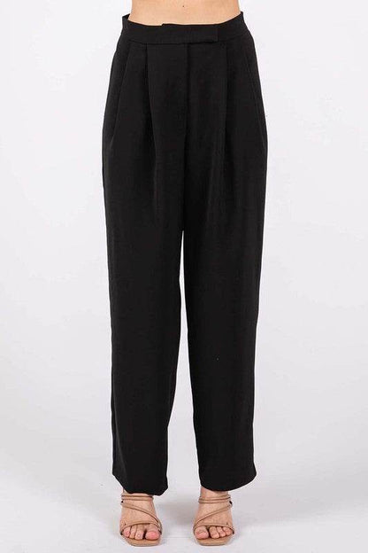 High-Waisted Pleated Slacks - Shop Style & More | Fresh Looks, Everyday Deals & Free Shipping